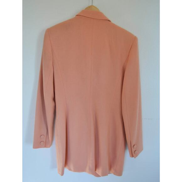 Vintage Salmon Pink Structured Wool Blazer - Picture 8 of 8
